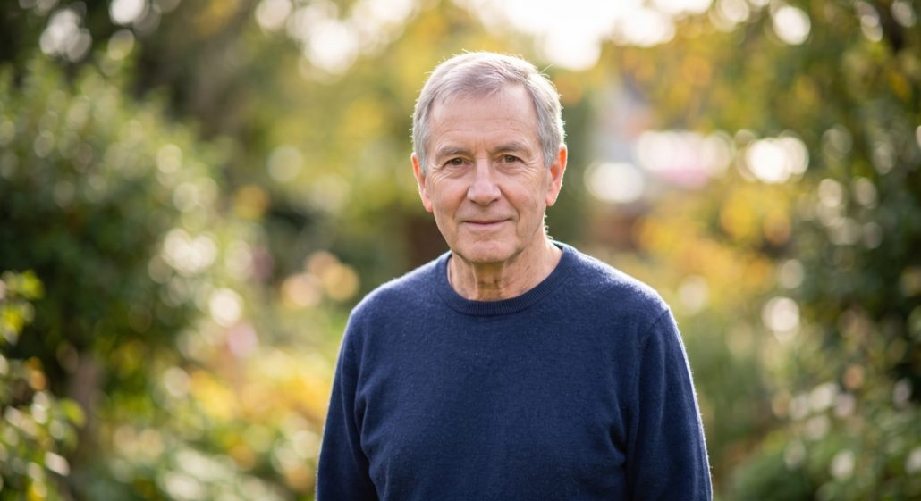 Portrait photo style example of one person with a soft blurry background